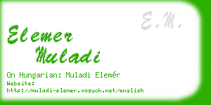elemer muladi business card