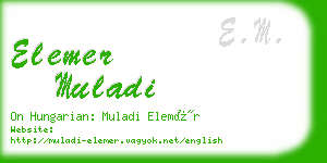 elemer muladi business card